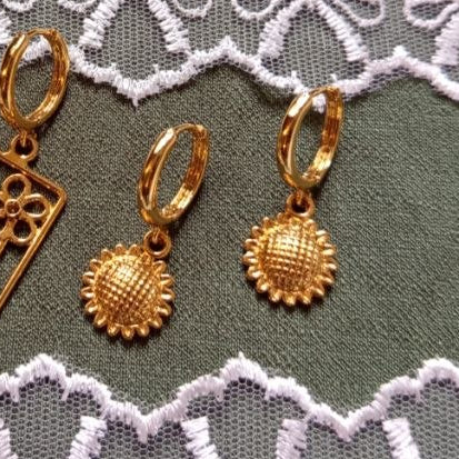 WHIMSICAL SUNFLOWER earrings