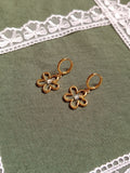 WHIMSICAL Golden flower earrings